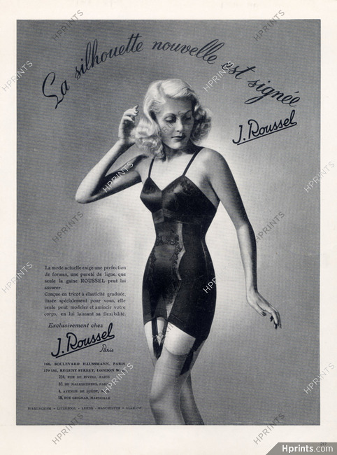 1948 women's Flexees flatterin girdle bra garters vintage fashion