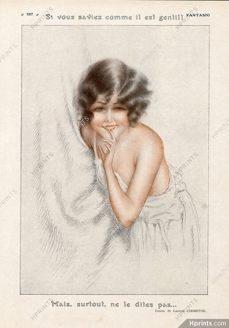 Gaston Cirmeuse 1926 Sexy Looking Girl