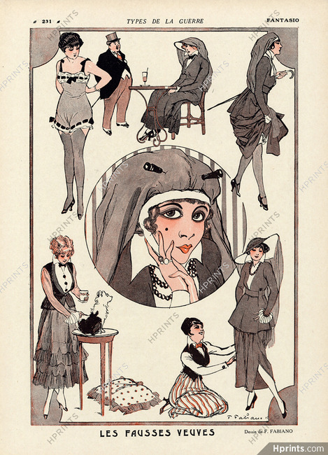 Fabiano 1915 The false widows, Les fausses veuves