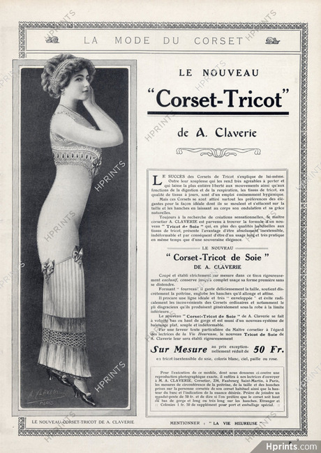 Claverie (Corsetmaker) 1912 "Corset-Tricot"