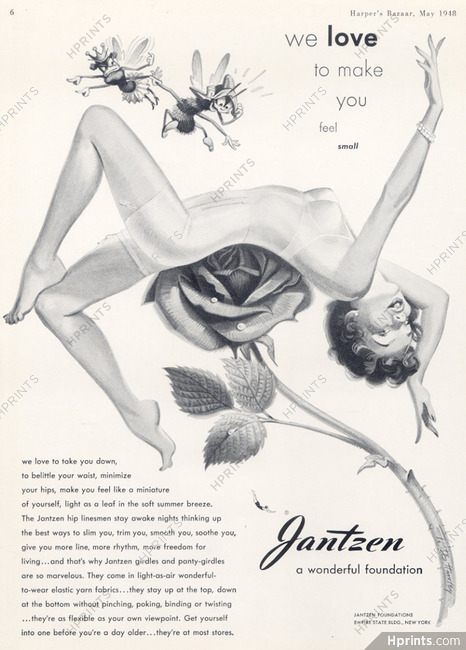 Jantzen (Lingerie) 1948 Panty-Girdle, Bra... Rose