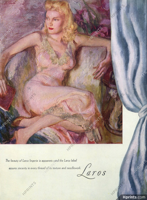 Laros (Lingerie) 1945 La Gatta, Nightgown