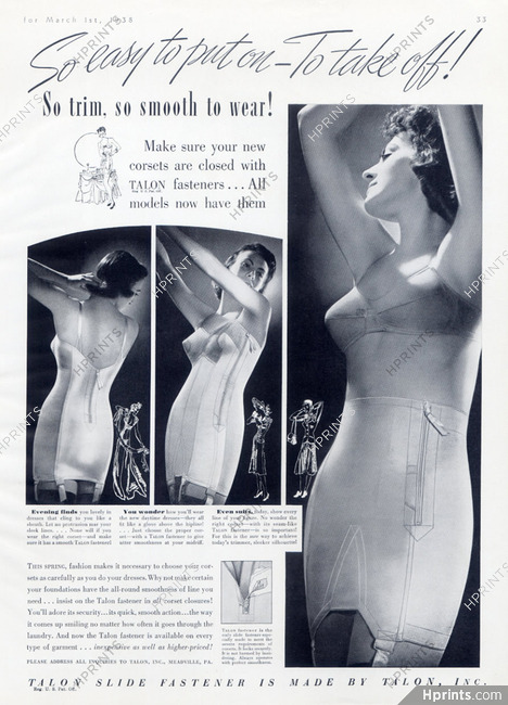 1959 women's Hollywood Vassarette girdle bra the French line vintage  fashion ad