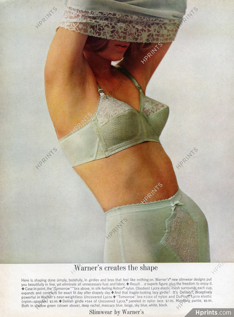 1957 Warner's Bra Girdle Ad Each Time You Breathe Size Changes A'Lure