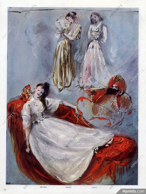 Bruyère, Hermès, Paquin 1947 Lila De Nobili, Fashion Illustration