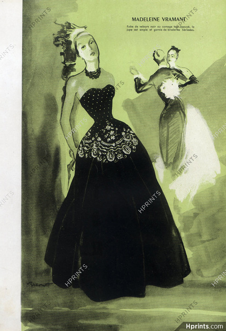 Madeleine Vramant 1947 Evening Gown, Brenot
