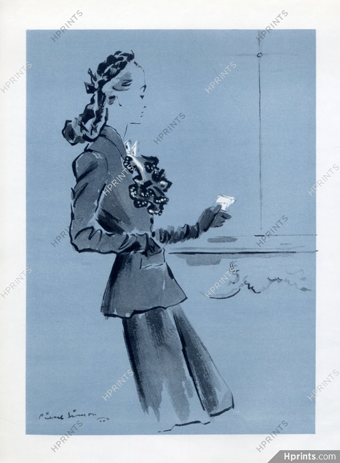 Schiaparelli 1945 Fashion Suit Pierre Simon