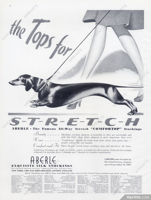 Aberle (Stockings Hosiery) 1939 Teckel Dog