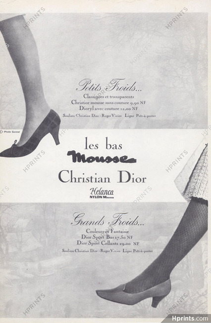 Vintage Christian Dior Stockings - 1954 Lingerie Advertisement