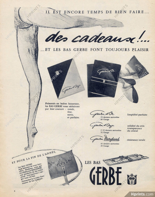 Gerbe (Hosiery, Stockings) 1954