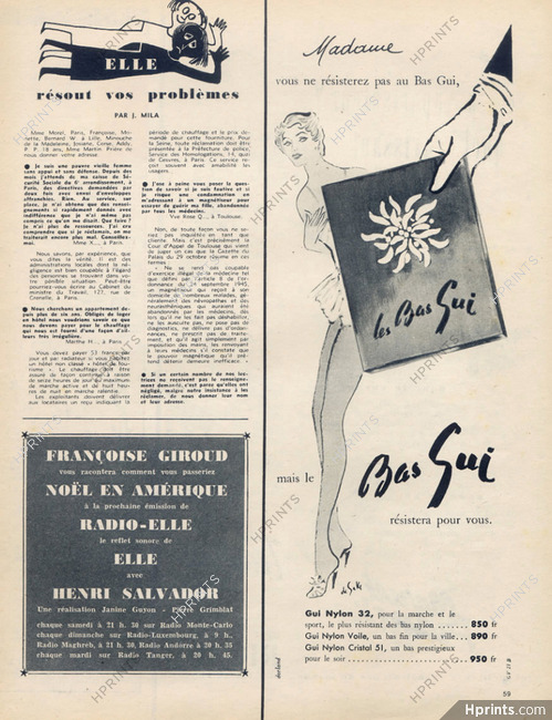 Bas Gui (Hosiery, Stockings) 1952 De Sake