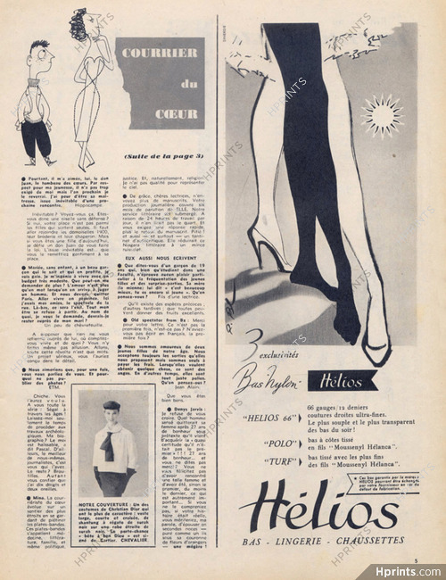 Hélios (Hosiery, Stockings) 1954 Roger Blonde