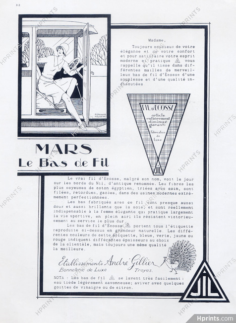 JIL André Gillier (Hosiery, Stockings) 1930 Fernand Couderc