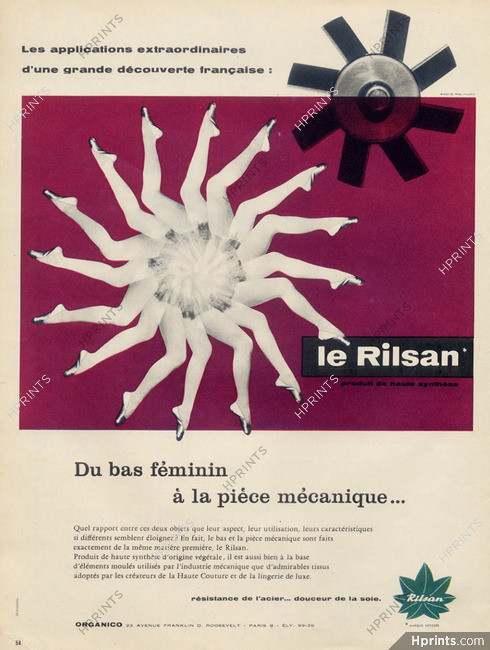 Rilsan (Fabric) 1959 Stockings Hosiery