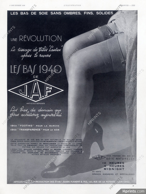 JAF (Stockings) 1936 Ets Julien Flament
