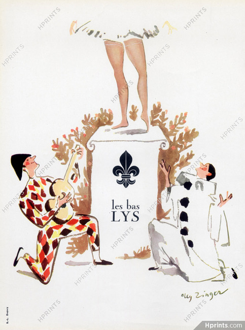 Lys (Stockings) 1952 Oleg Zinger, Harlequin, Pierrot