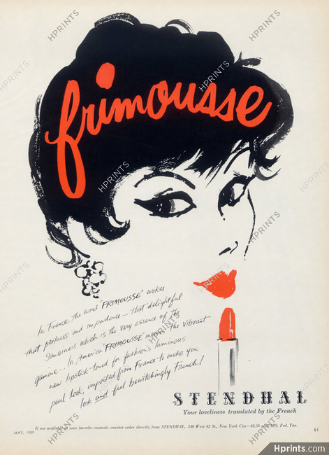 Stendhal (Cosmetics) 1959 Lipstick — Cosmetics