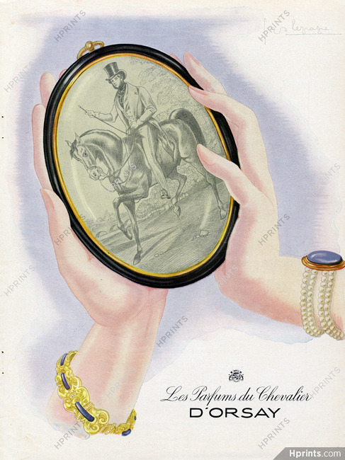 D'Orsay (Perfumes) 1945 Parfums du Chevalier, Georges Lepape
