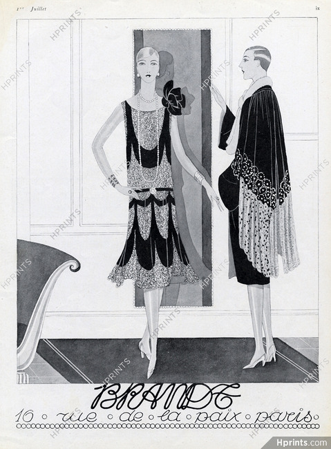 Brandt (Couture) 1926 10 rue de la Paix, Art Deco Fashion