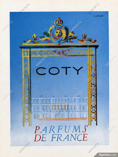 Coty (Perfumes) 1946 Parfums de France, J.L. Ermisse