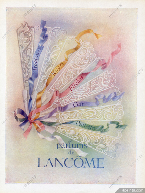 Lancôme 1946 Fan Pastel, Tropiques, Kypre, Flèches, Cuir, Peut-Etre