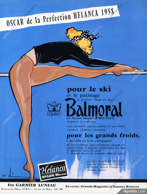 Balmoral (Tights) 1958 Helanca, Ets Garnier Luneau