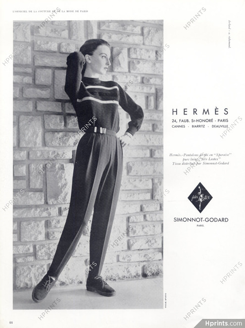 Hermès (Sportswear) 1955 Pantalon de Ski