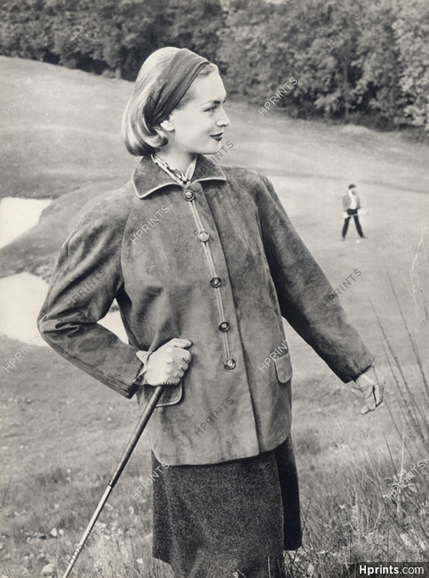 Hermès (Couture) 1955 Jacket in Deer Golf Fashion Photography, Guy Arsac