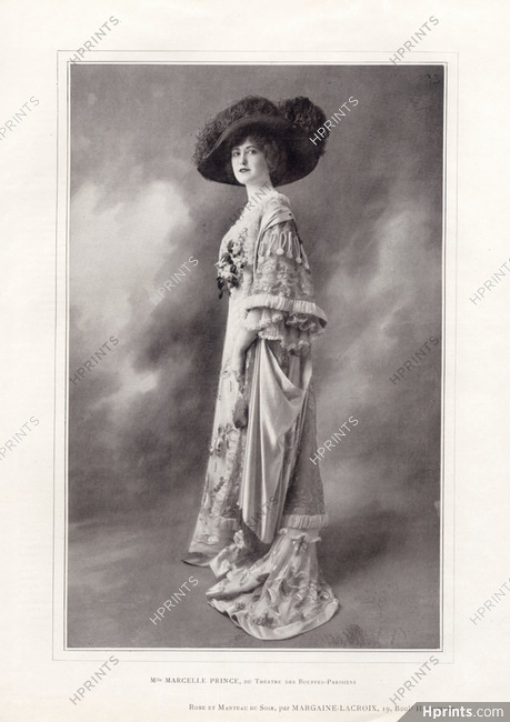 Margaine-Lacroix 1909 Evening Gown & Coat, Marcelle Prince
