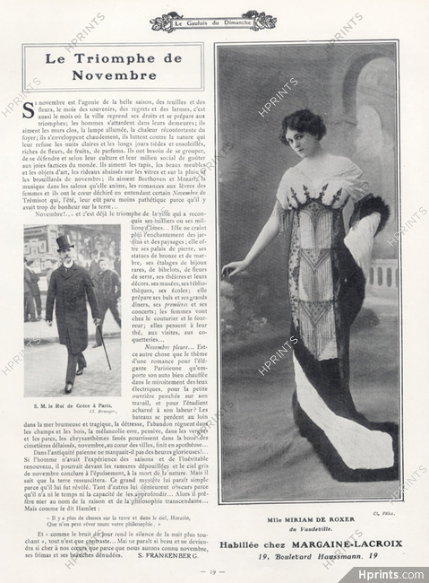 Margaine-Lacroix 1911 Miriam de Roxer, Photo Félix