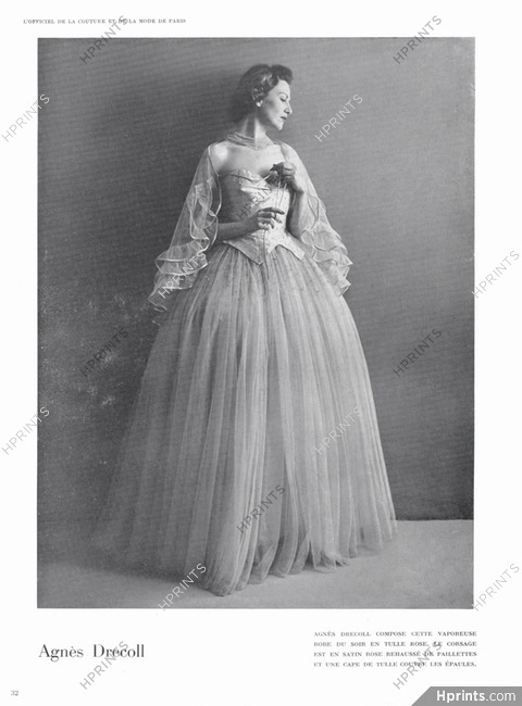 Agnès-Drecoll (Couture) 1949 Evening Gown