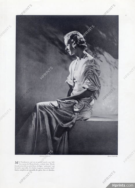 Nicole Groult (Couture) 1923 Miss Tarakanova (Russian Ballet) Photo Boris Lipnitzki