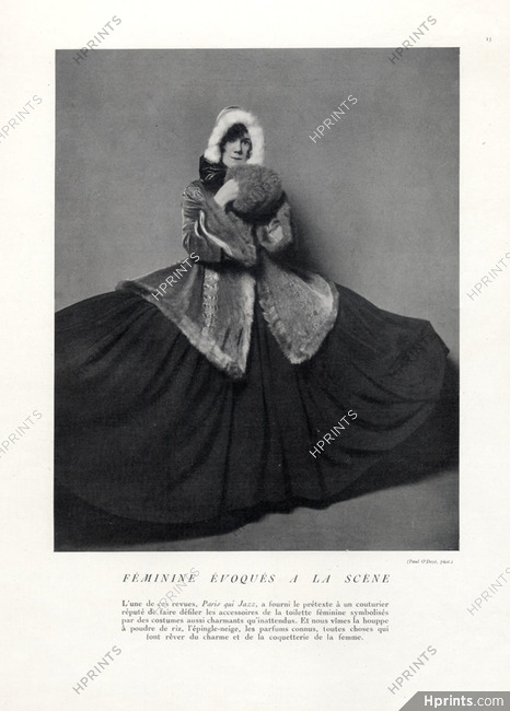 Paul Poiret 1920 Theatre Costumes ''Paris qui Jazz'' Revue, José de Zamora Designer