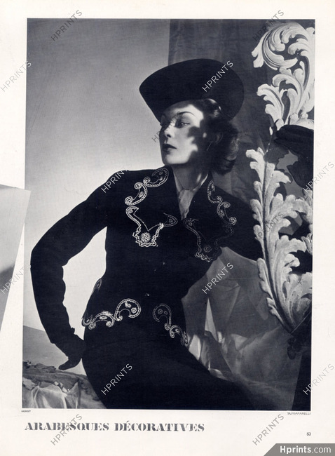 Schiaparelli 1937 Arabesques Décoratives, Fashion Photography