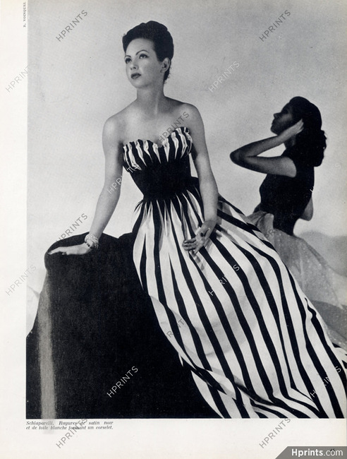 Schiaparelli (Couture) 1947 Photo R. Voinquel