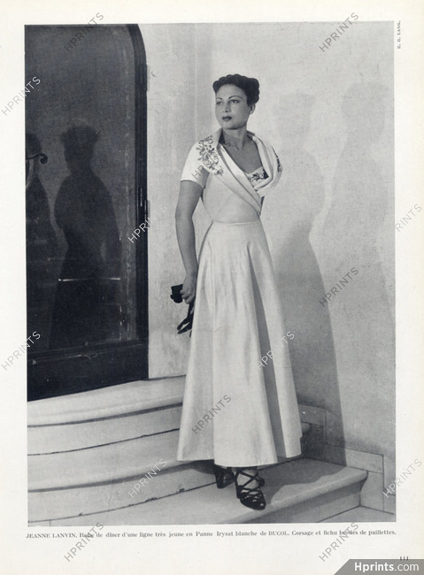 Jeanne Lanvin 1948 Dinner Dress, Bucol, E. G. Lang