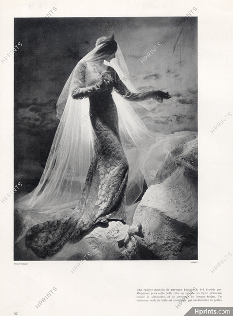 Molyneux 1936 Wedding Dress, Fashion Photography Horst