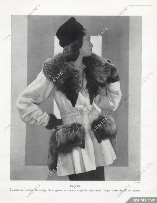 Paquin (Couture) 1945 Photo Philippe Pottier
