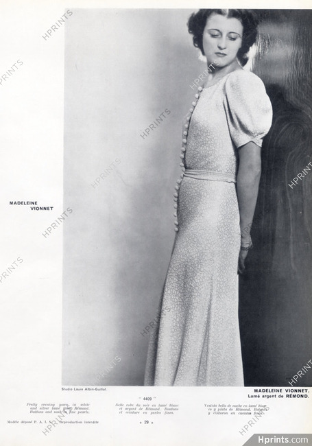 Madeleine Vionnet 1937 Photo Laure Albin Guillot, Rémond (Fabric)