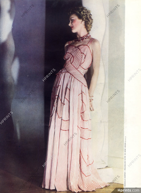 Marcelle Dormoy 1946 Evening Gown, René Véron