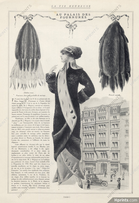 Magyary (Fur Coat) 1913 "Palais des Fourrures" Store Shop
