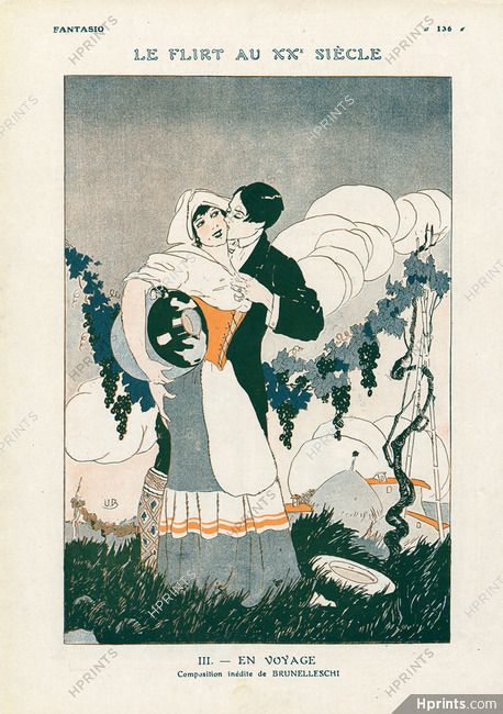 Brunelleschi 1911 ''Le Flirt au XXème siècle" Lovers