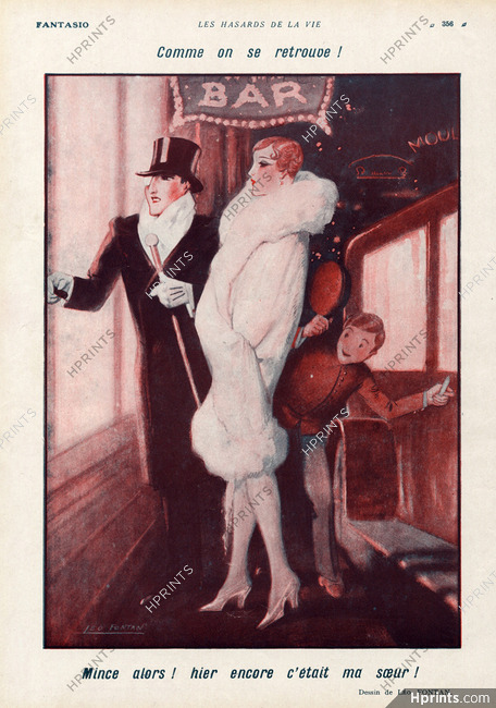 Léo Fontan 1930 Elegant Parisienne, Bellhop