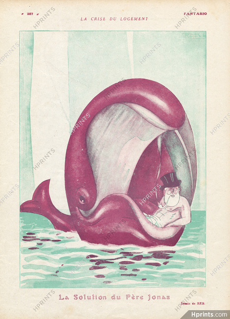 La Crise du Logement - La Solution du Père Jonas, 1921 - René Reb Whale