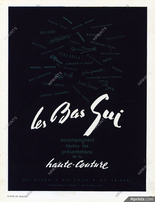 Les Bas Gui (Stockings) 1950 Hosiery