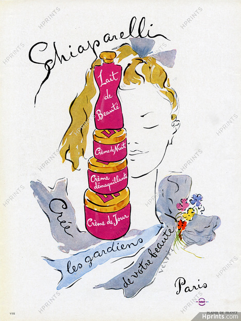 Schiaparelli (Cosmetics) 1951 Marcel Vertès (Version française)