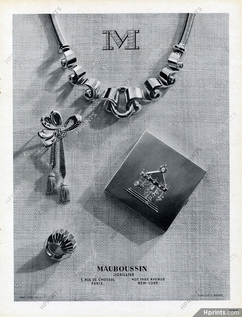 Mauboussin 1946 Set of Jewels, Cigarette Case
