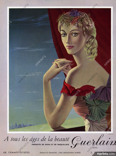 Guerlain (Cosmetics) 1957 Pierre Ino, A tous les âges de la beauté