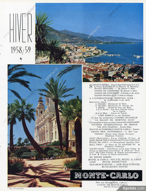 Monte Carlo Hiver 1958-59