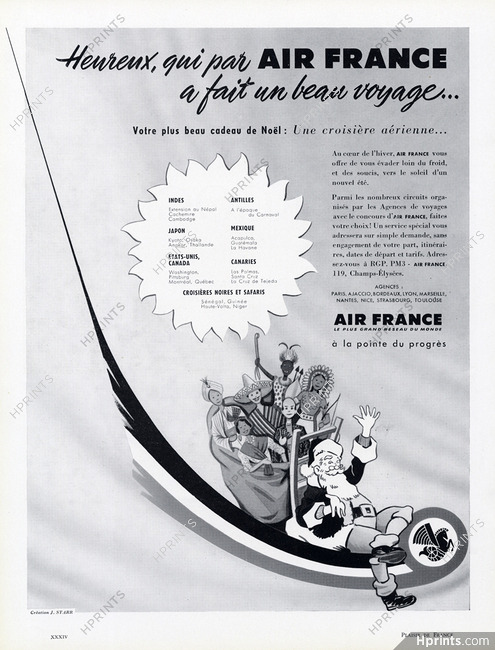 Air France 1956 Santa